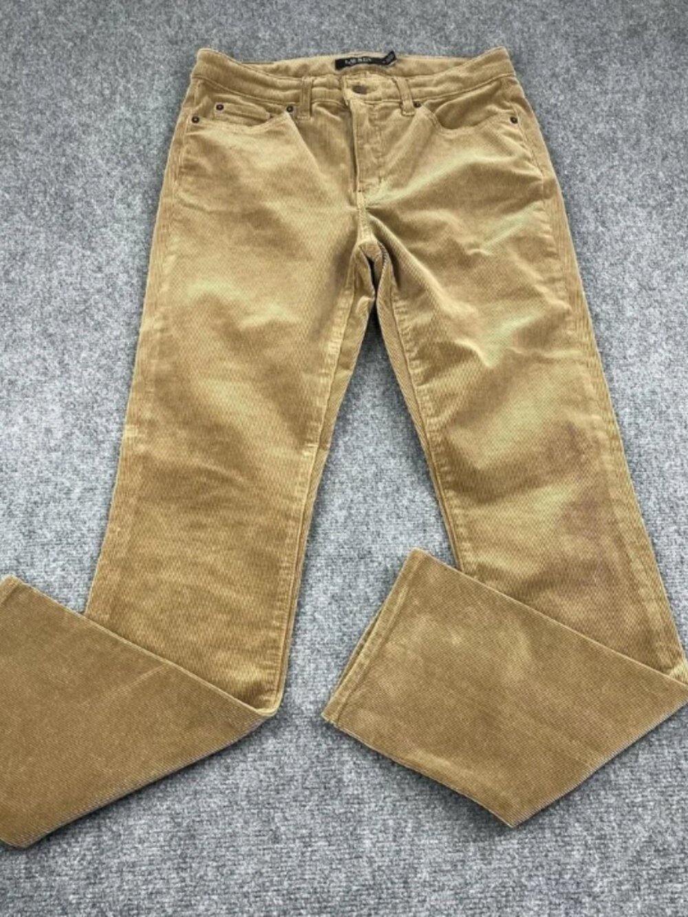 Ralph Lauren Black Label Brown Corduroy Pants Classic Straight Leg Womens Size 8